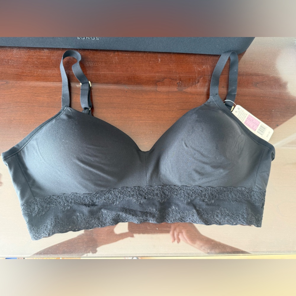 Natori Black Lace Bliss Perfection Bra 38D